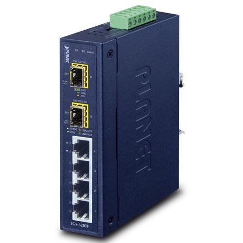 PLANET 4port PL-IGS-620TF GIGABIT 2-SFP 2.5-GIGABIT ENDÜSTRİYEL SWITCH