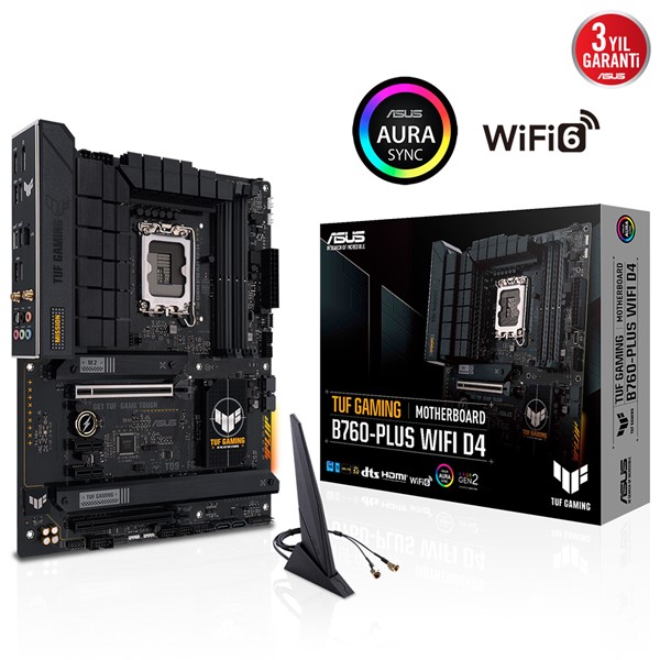 ASUS TUF  B760 PLUS GAMING D4 WIFI-6 DDR4 HDMI-DP PCIE 4.0 1700p ATX