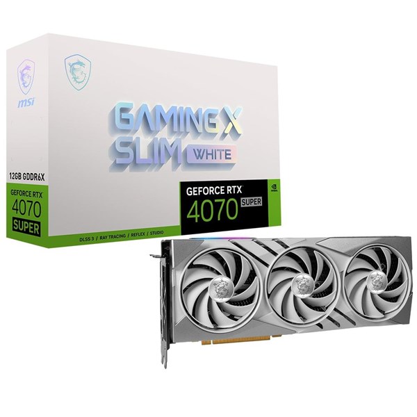 MSI RTX4070 SUPER 12GB GAMING X SLIM WHITE 12G GDDR6X 192bit HDMI DP PCIe 4.0