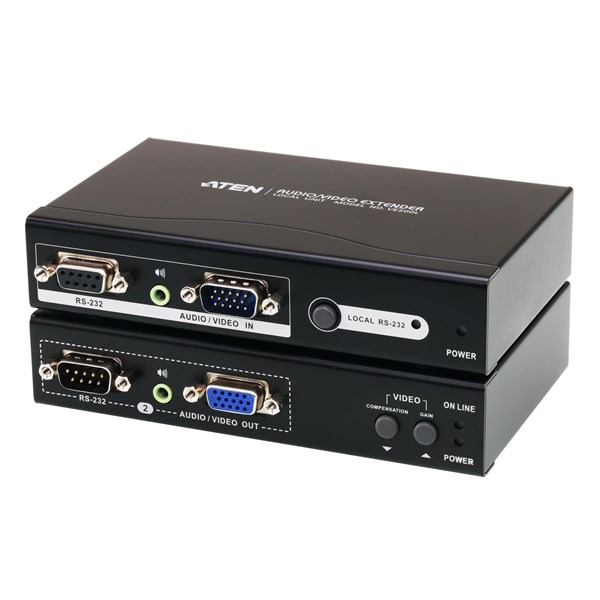 ATEN ATEN-VE200 VGA/Audio/RS-232 Cat 5 Extender with Dual Output (1280 x 1024@200m)