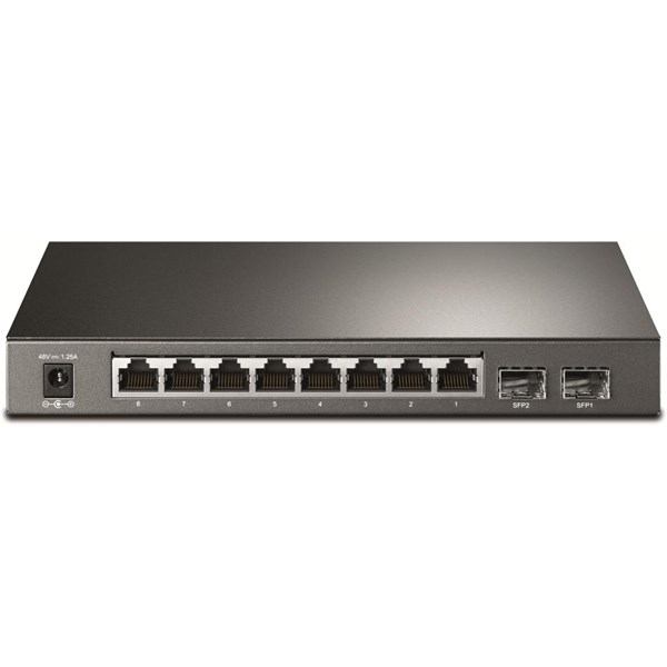 TP-LINK 8port T1500G-10PS (TL-SG2210P) GIGABIT 2-SFP 53W FULL POE YÖNETİLEBİLİR SWITCH