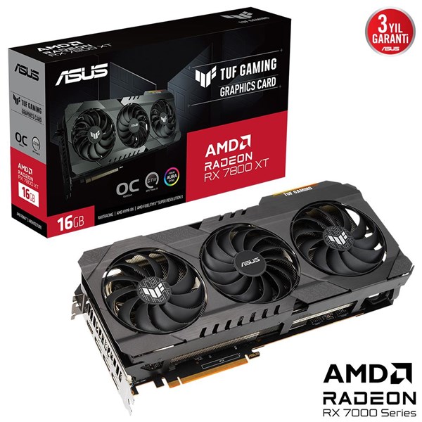 ASUS 16GB TUF RX7800XT-O16G OC GAMING GDDR6 HDMI-DP PCIE 4.0