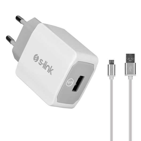 S-link Swapp SW-QEM28B Qualcomm 3.0 Ev Hizli Sarj Cihazi ve Micro USB Data + Sarj Kablosu