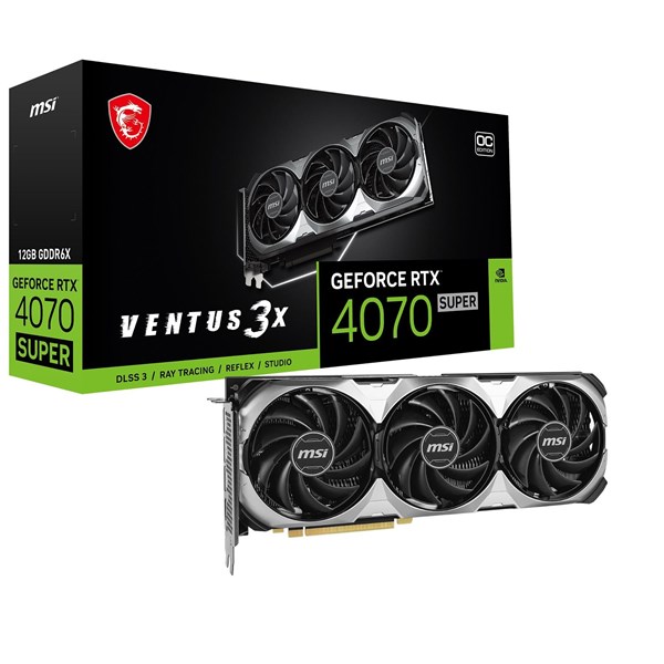 MSI 12GB RTX4070 SUPER 12G VENTUS 3X OC GDDR6X HDMI-DP PCIE 4.0