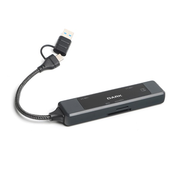 Dark DK-AC-USB350L USB-C & USB-A to 5 Port 2xUSB-A, Ethernet, TF&SD Kart, USB3.0 Multi Port HUB