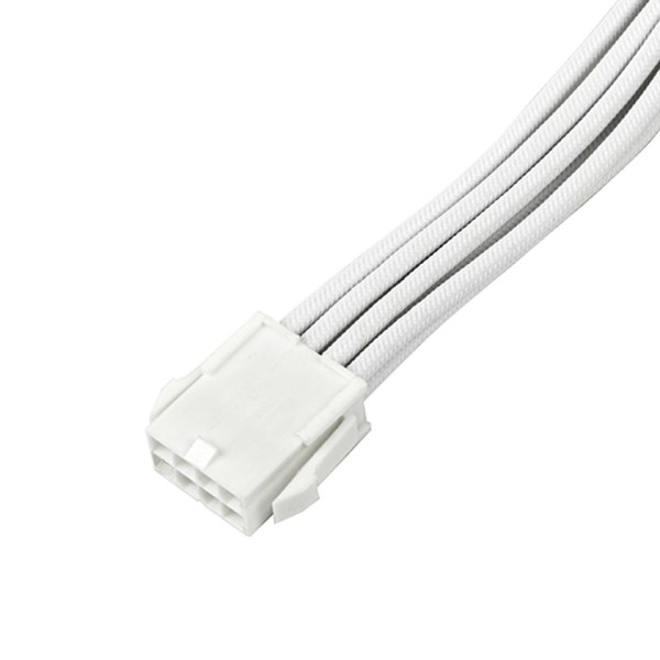 SilverStone 4+4 pin Anakart CPU - 8 pin 16AWG Yüksek Akım Taşıma Kapasiteli CPU Güç Uzatma Kablosu 30cm (Beyaz) (SST-PP07E-EPS8W-V2)