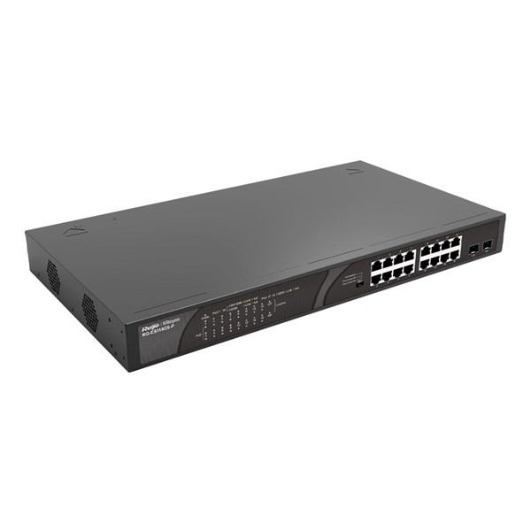 RUIJIE 16port RG-ES118GS-P GIGABIT 2-SFP 247W Full PoE Yonetılemez Rack Mount Swıtch