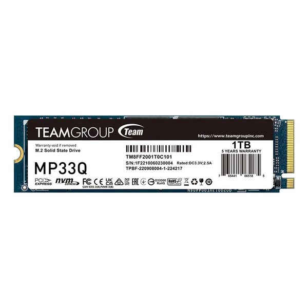 TEAM 1TB MP33Q PRO TM8FF2001T0C101 2900-1850MB/s M2 NVME GEN3 DİSK