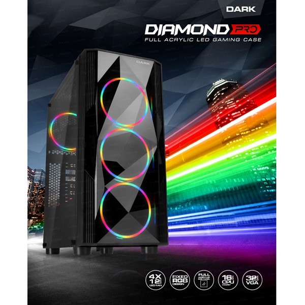 DARK DIAMOND PRO DKCHDIAMONDPRO Gaming Mid-Tower PC Kasası