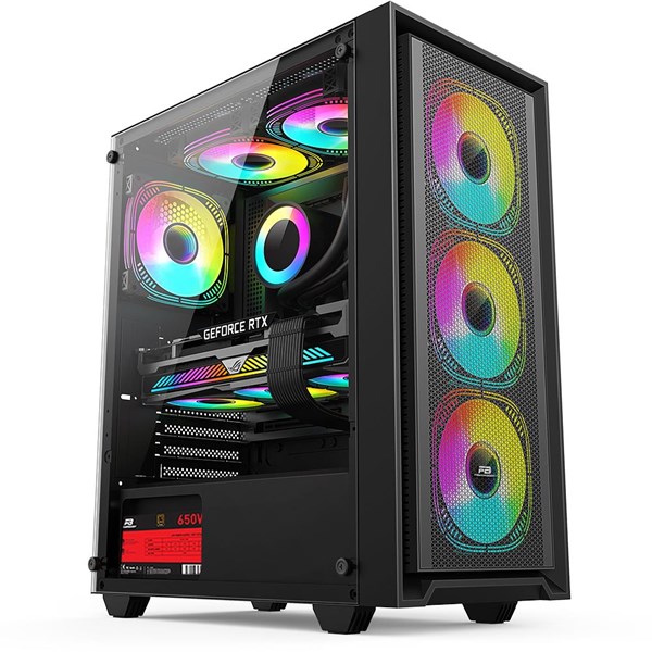 POWERBOOST 650W 80+ BRONZE PB-P802AB GAMING MID-TOWER PC KASASI