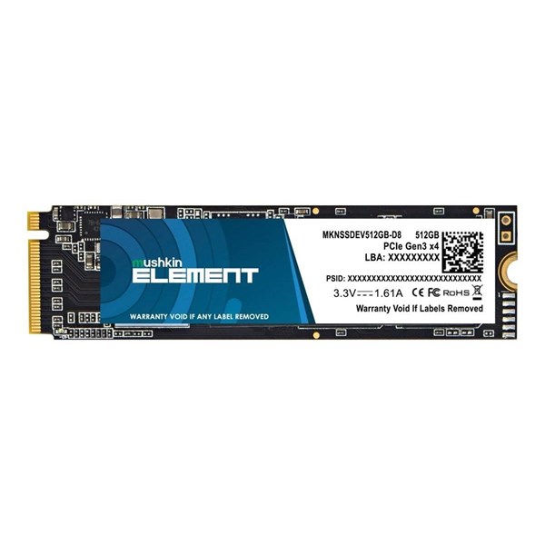 MUSHKIN 512GB MKNSSDEV512GB-D8 2000- 1400MB/s M2 NVME PCIe NVMe Gen3 Disk