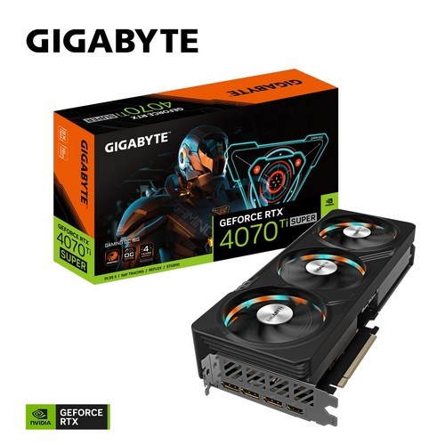 GIGABYTE 16GB RTX4070TI SUPER GAMING GV-N407TSGAMOC-16G HDMI-DP PCIE 4.0