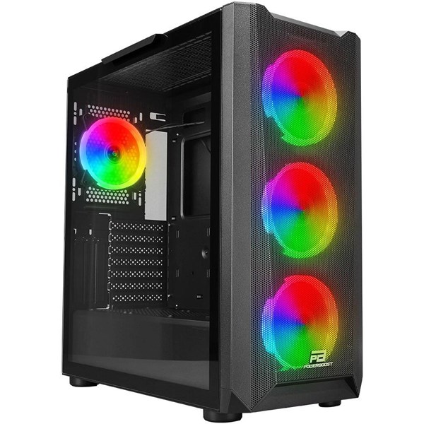 POWERBOOST VK-W001B 4-ARGB FANLI GAMING MID-TOWER PC KASASI  360MM SIVI SOĞUTMA DESTEĞİ