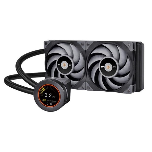 THERMALTAKE 240MM TOUGHLIQUID ULTRA 240 CL-W322-PL12GM-A RGB LCD EKRANLI AM5-1700P SIVI SOĞUTMALI İŞLEMCİ FANI