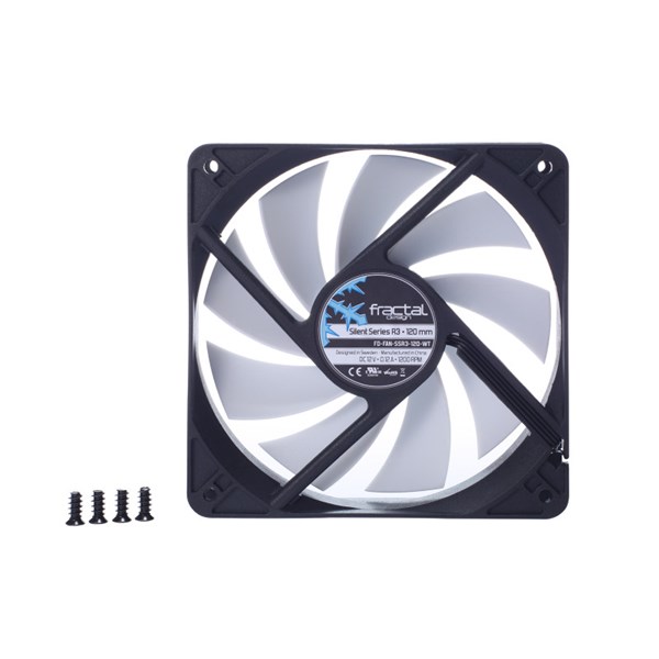 Fractal Design Silent Series R3 120 mm 46.5 CFM 1200RPM Kasa Fanı (FD-FAN-SSR3-120-WT)