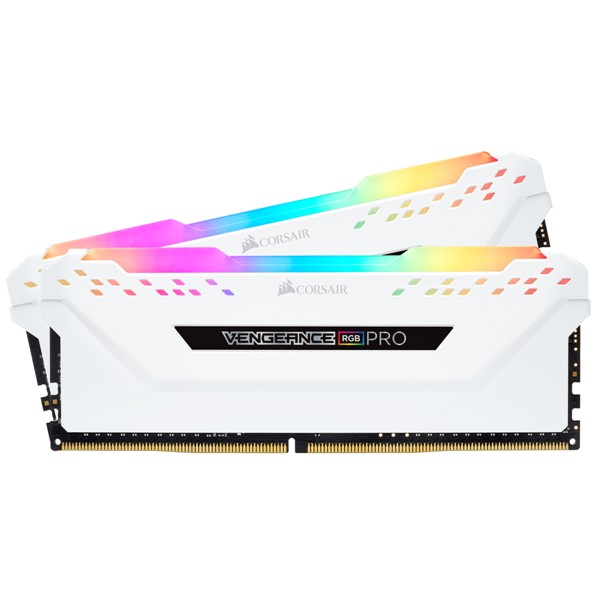 CORSAIR 16GB (2X 8GB) DDR4 3200MHZ CL16 RGB DUAL KIT PC RAM VENGEANCE RGB PRO CMW16GX4M2C3200C16W BEYAZ