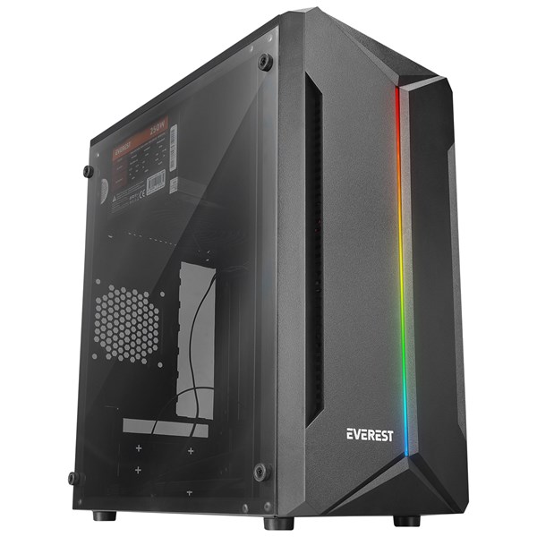 EVEREST 250W PEAK SABER GAMING MICRO-TOWER PC KASASI