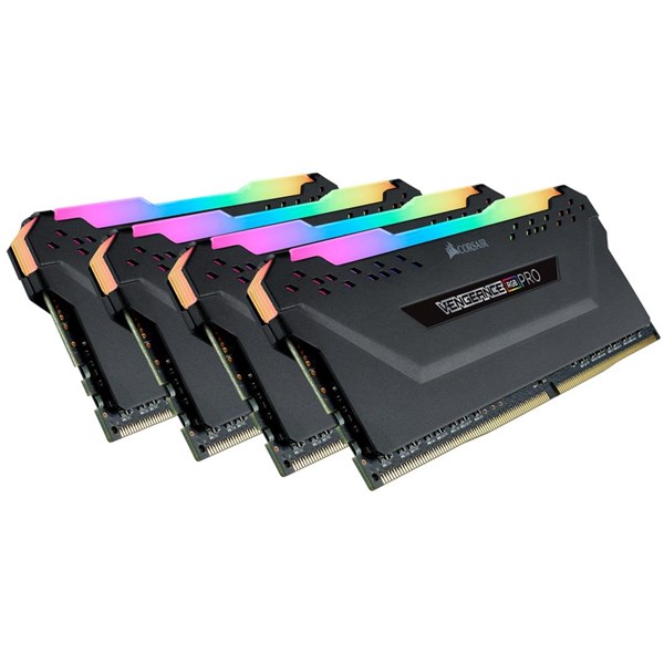 CORSAIR 64GB (4X 16GB) DDR4 3200MHZ  CL16 DUAL KIT RGB PC RAM VENGEANCE RGB CMW64GX4M4E3200C16