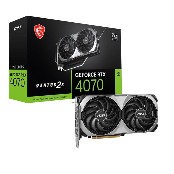 MSI 12GB RTX4070 VENTUS 2X E1 12G OC GDDR6X HDMI-DP PCIE 4.0