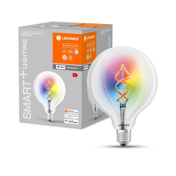 LEDVANCE SMART+ Filament Globe RGBW 30 4.5 W/2700 K E27