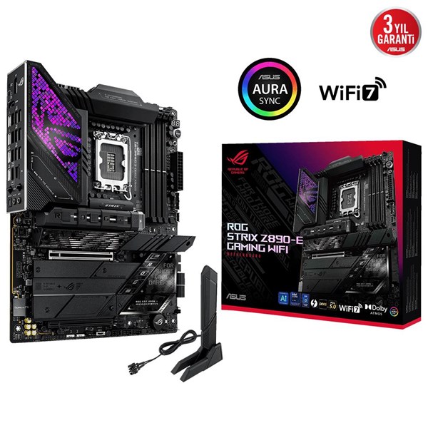 ASUS ROG STRIX Z890-E GAMING WIFI-7 DDR5 THUNDERBOLT-HDMI DP PCIE 5.0 1851p ATX