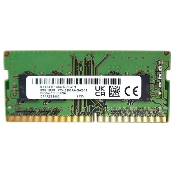 MICRON 8GB DDR4 3200MHZ NOTEBOOK RAM VALUE MTA8ATF1G64HZ-3G2R1