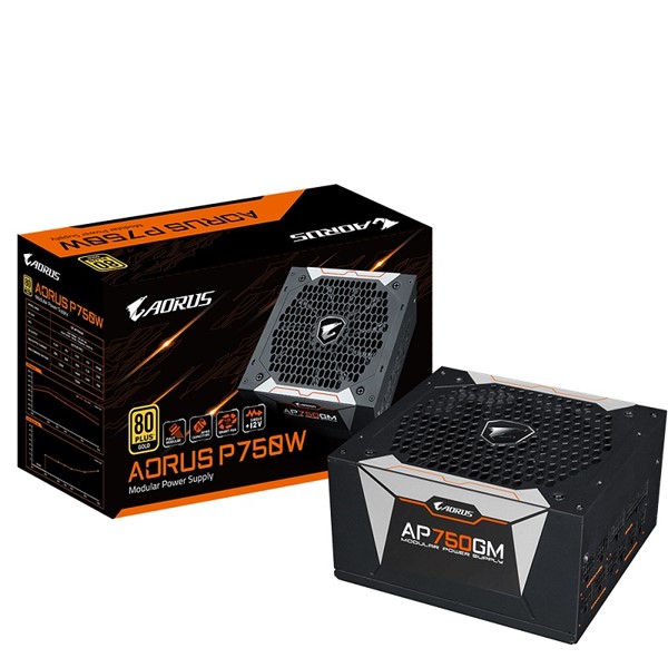 GIGABYTE 750W 80+ GOLD AORUS GP-AP750GM 13.5cm Fanlı Tam Modüler Power Supply Japon Kapasitör