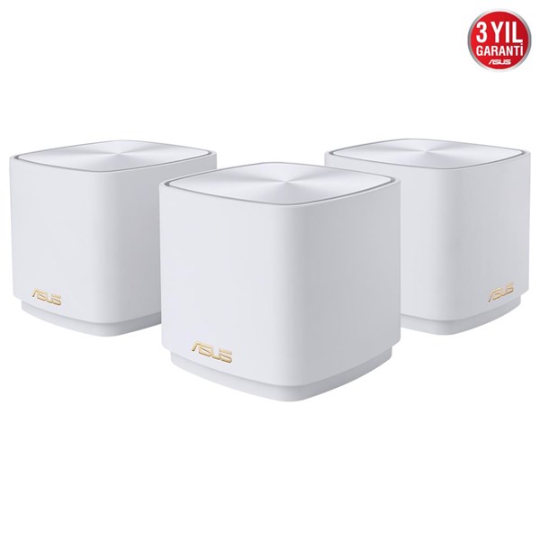 ASUS ZENWIFI AX XD4 PLUS AX1800 ROUTER  BEYAZ 3-lü paket