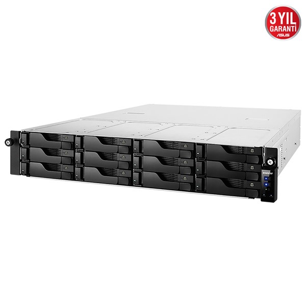 ASUSTOR AS6512RD-32GB ATOM QC C3538-32GB RAM-12-diskli RACK NAS SUNUCU