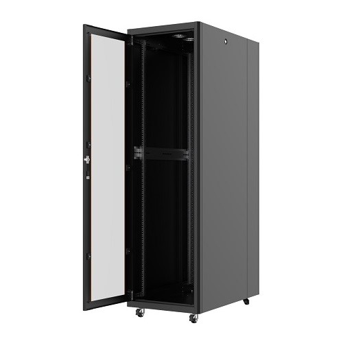 AGER 32U 600x1000mm Dikili Tip Siyah Kabinet Vega AG-VB32U6010S1 Cam Kapak