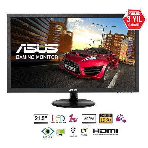 ASUS 21.5" LED VP228HE 1MS 60Hz HDMI EV Ofis Tipi Monitör (1920 X 1080)