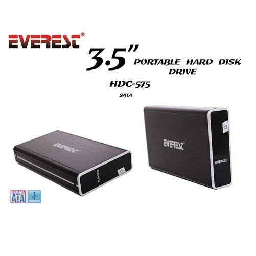EVEREST 3.5" USB 2.0 HDC-575 Sata Harddisk Kutusu Siyah