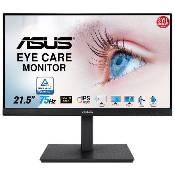 ASUS 21.5" IPS VA229QSB 5MS 75Hz HDMI-DP Pivot Kurumsal Monitör	