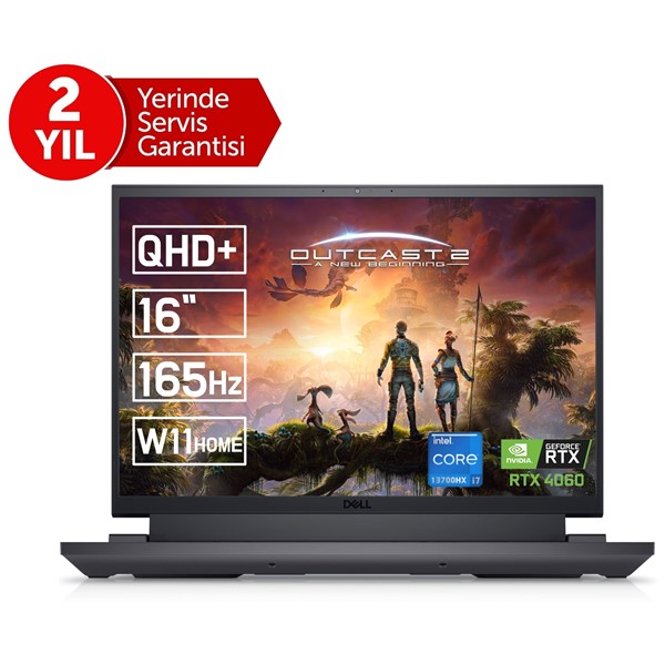 DELL 16" G16 G76302401010H CORE i7 13700HX-16GB DDR5 RAM-512GB NVME-8GB RTX4060-W11H                