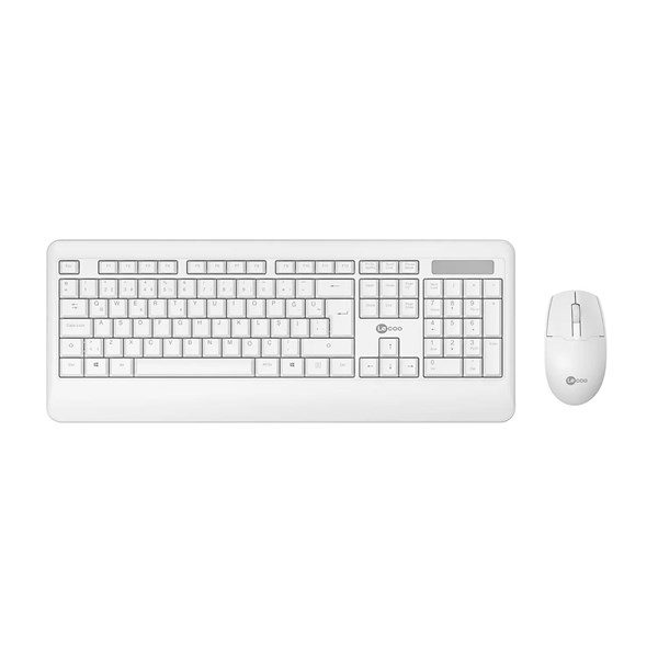 LENOVO LECOO KW200 Kablosuz Q Trk Optic Mouse Beyaz Standart Klavye - Mouse Set