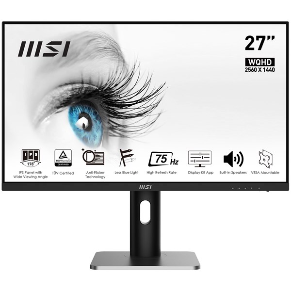 MSI 27" IPS PRO MP273QP 4MS 75HZ HDMI-DP KURUMSAL MONİTÖR 2560X1440