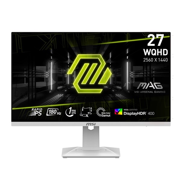 MSI 27" FLAT RAPID IPS MAG 274QRFW 1MS 180HZ HDMI-DP GAMING MONİTÖR 2560X1440 BEYAZ