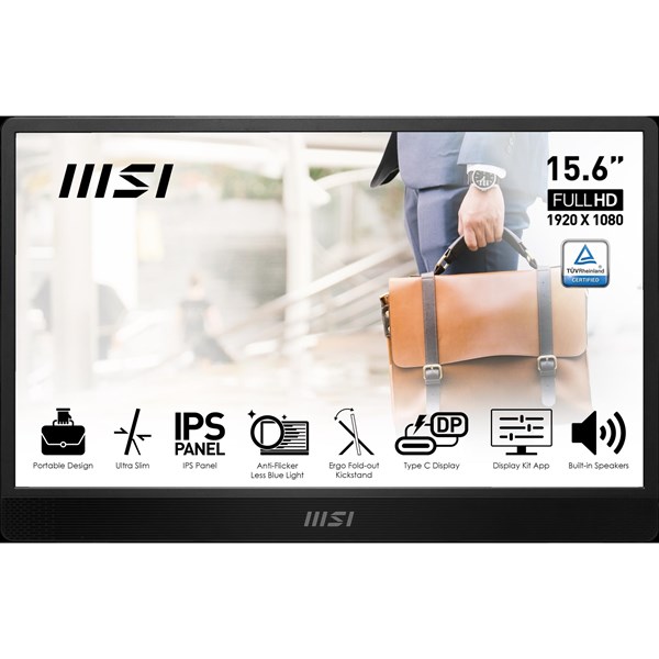MSI 15.6" IPS PRO MP161 E2U 4MS 60HZ TYPE-C TAŞINABİLİR MONİTÖR