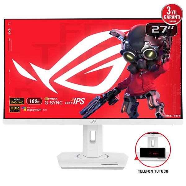 ASUS 27" IPS ROG STRIX XG27ACS-W 1MS 180HZ HDMI-DP USBC GAMING MONİTÖR 2560X1440 BEYAZ