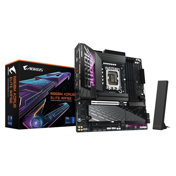 GIGABYTE B860M AORUS ELITE WIFI6E DDR5 HDMI-DP TYPEC PCIE 5.0 1851P mATX