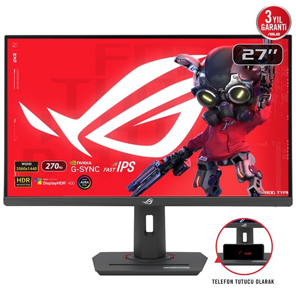 ASUS 27" FAST IPS ROG STRIX XG27ACMG 1MS 270HZ HDMI-DP TYPE-C GAMING MONİTÖR 2560X1440