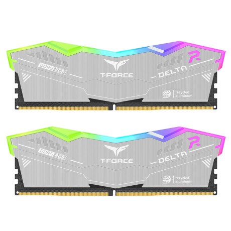 TEAM 32GB (2X 16GB) DDR5 6000MHZ CL38 RGB DUAL KIT PC RAM T-FORCE DELTA RGB ECO SILVER FF2D532G6000HC38JDC01