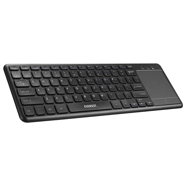 EVEREST EKW-155 Siyah ToucPad Mouse US Layout English + Kablosuz Klavye