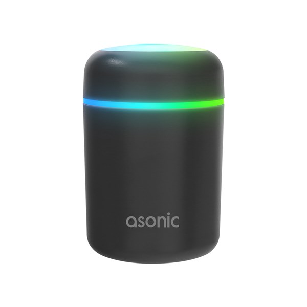ASONIC HN21 Matte Gri 2W 300ML kapasiteli 4 Saat Çalışabilir RGB Mini Oda Nemlendirici