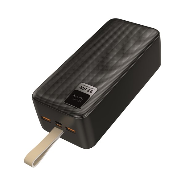 S-LINK G430 40000mAh Micro+Type-C+USB PD20W+QC3.0 18W Siyah LCD Taşınabilir Pil Şarj Cihazı Powerbank
