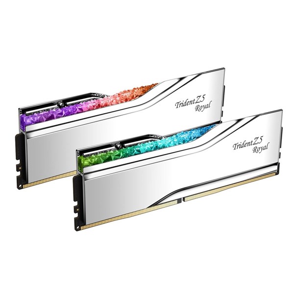 GSKILL 48GB (2X 24GB) DDR5 8000MHZ CL40 RGB DUAL KIT PC RAM TRIDENT Z5 ROYAL SILVER F5-8000J4048F24GX2-TR5S