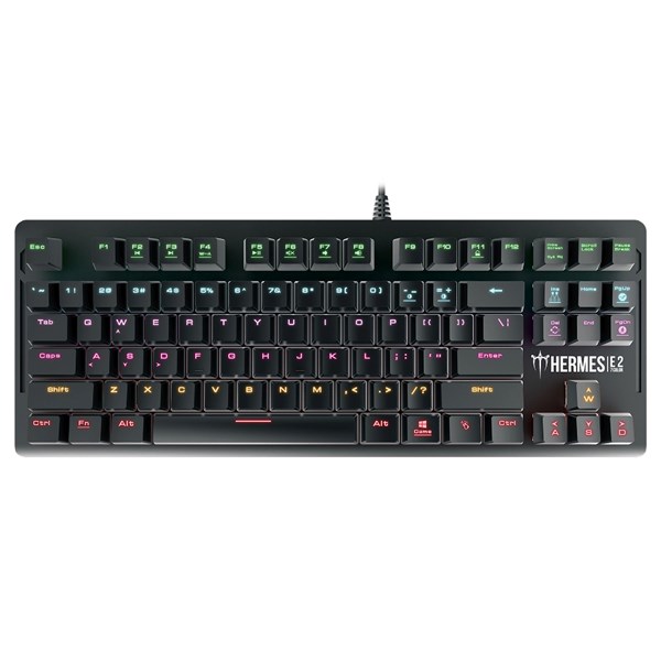 GAMDIAS HERMES-E2, USB Kablolu, İngilizce,  Mekanik, 7 Renk, Gaming Klavye
