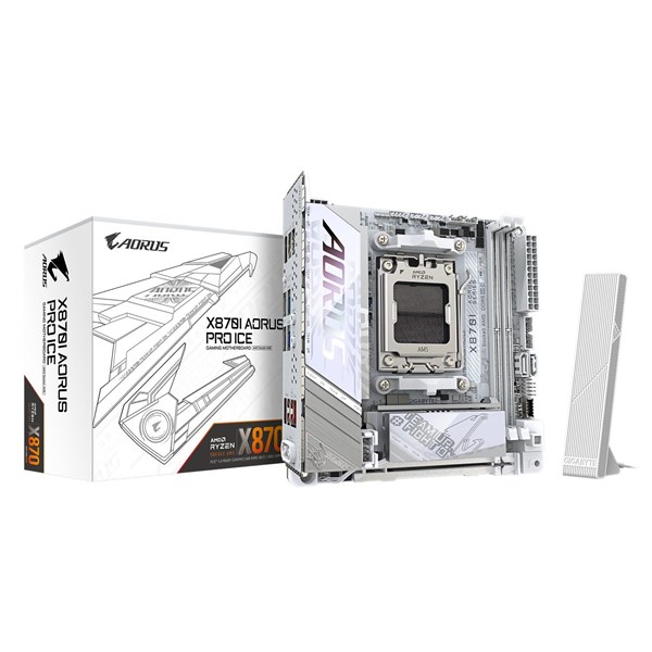 GIGABYTE X870I AORUS PRO ICE WIFI7 DDR5 HDMI-DP USBC PCIE 5.0 AM5 MITX