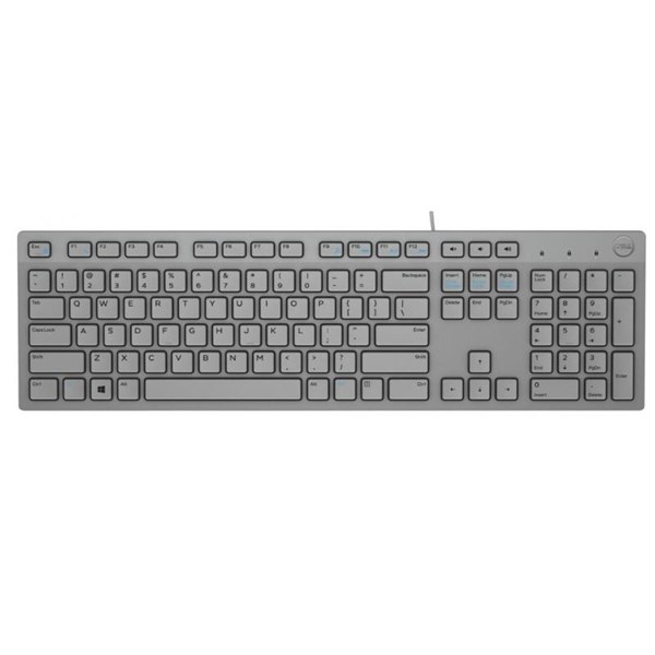 DELL KB216 Multimedia Kablolu Q USB İngilizce Klavye Gri 580-ADHR