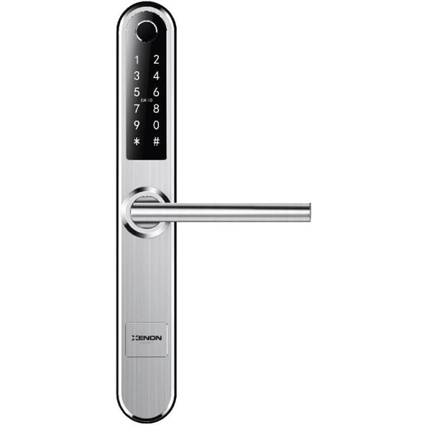 XENON SMART X8057 Akıllı Kapı Kilidi Parmak İzi Şifre Girişli Gümüş